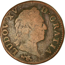 Monnaie, France, Louis XV, Sol à la vieille tête, Sol, 1770, Besan, TB