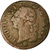 Monnaie, France, Louis XVI, Sol ou sou, Sol, 1789, Marseille, TB, Cuivre