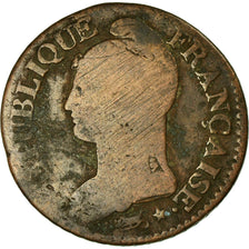 Munten, Frankrijk, Dupré, 5 Centimes, 1799, Metz, ZG+, Bronze, KM:640.2