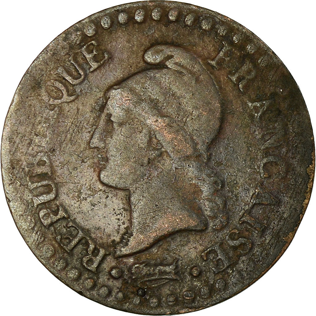 Monnaie, France, Dupré, Centime, 1797, Paris, TB+, Bronze, Gadoury:76, KM:646