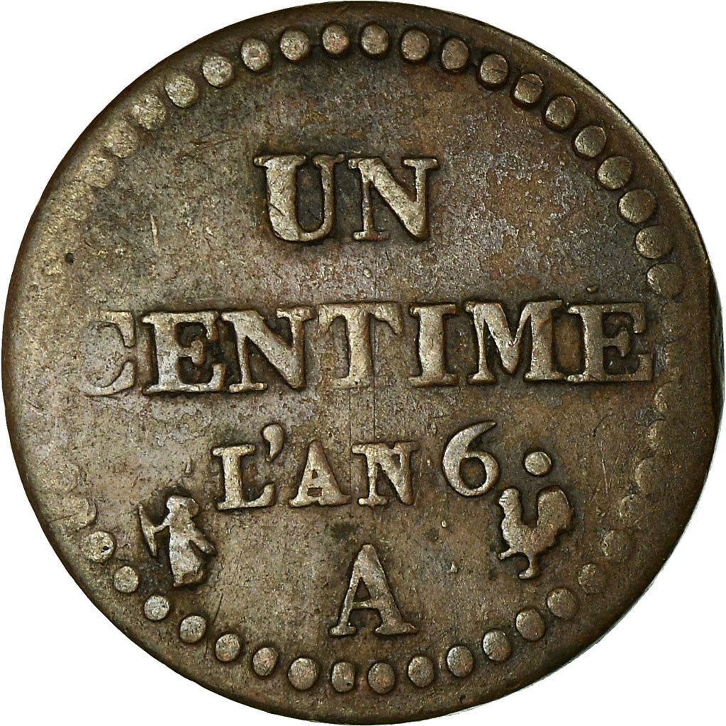 Monnaie, France, Dupré, Centime, 1797, Paris, TB+, Bronze, Gadoury:76, KM:646
