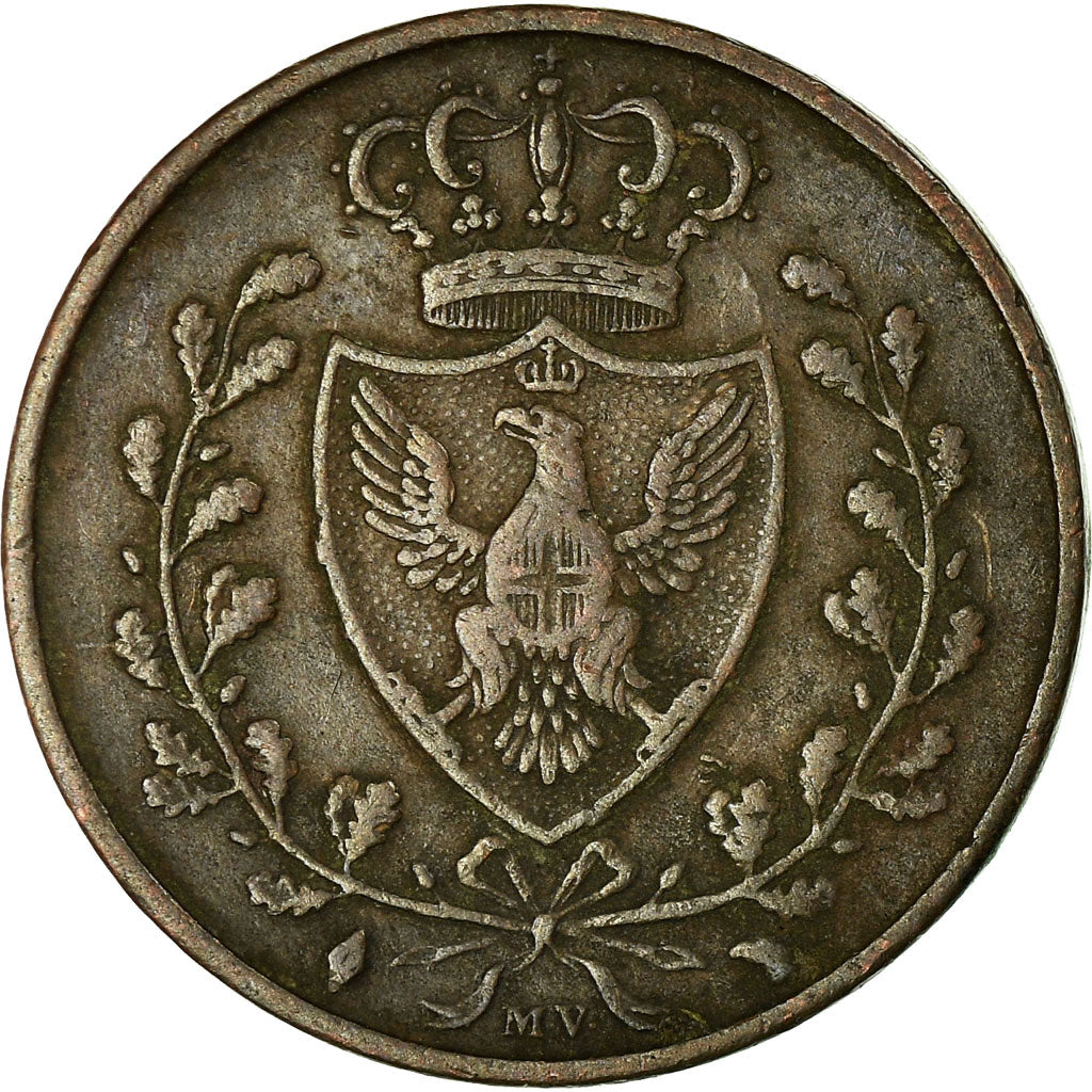 Monnaie, États italiens, SARDINIA, Carlo Felice, 3 Centesimi, 1826, Torino