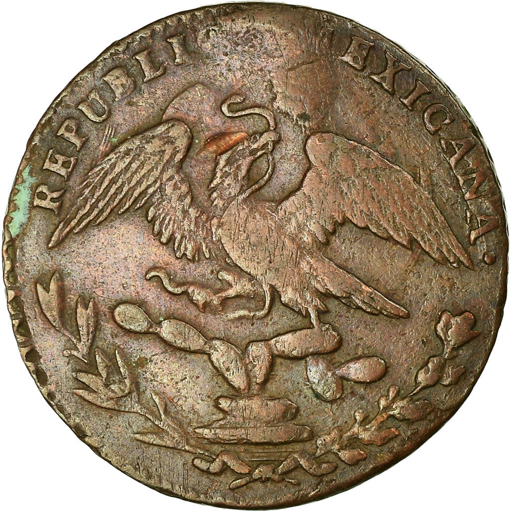 Moneta, Messico, 1/4 Real, Un Quarto/Una Quartilla, 1835, Mexico City, MB, Rame