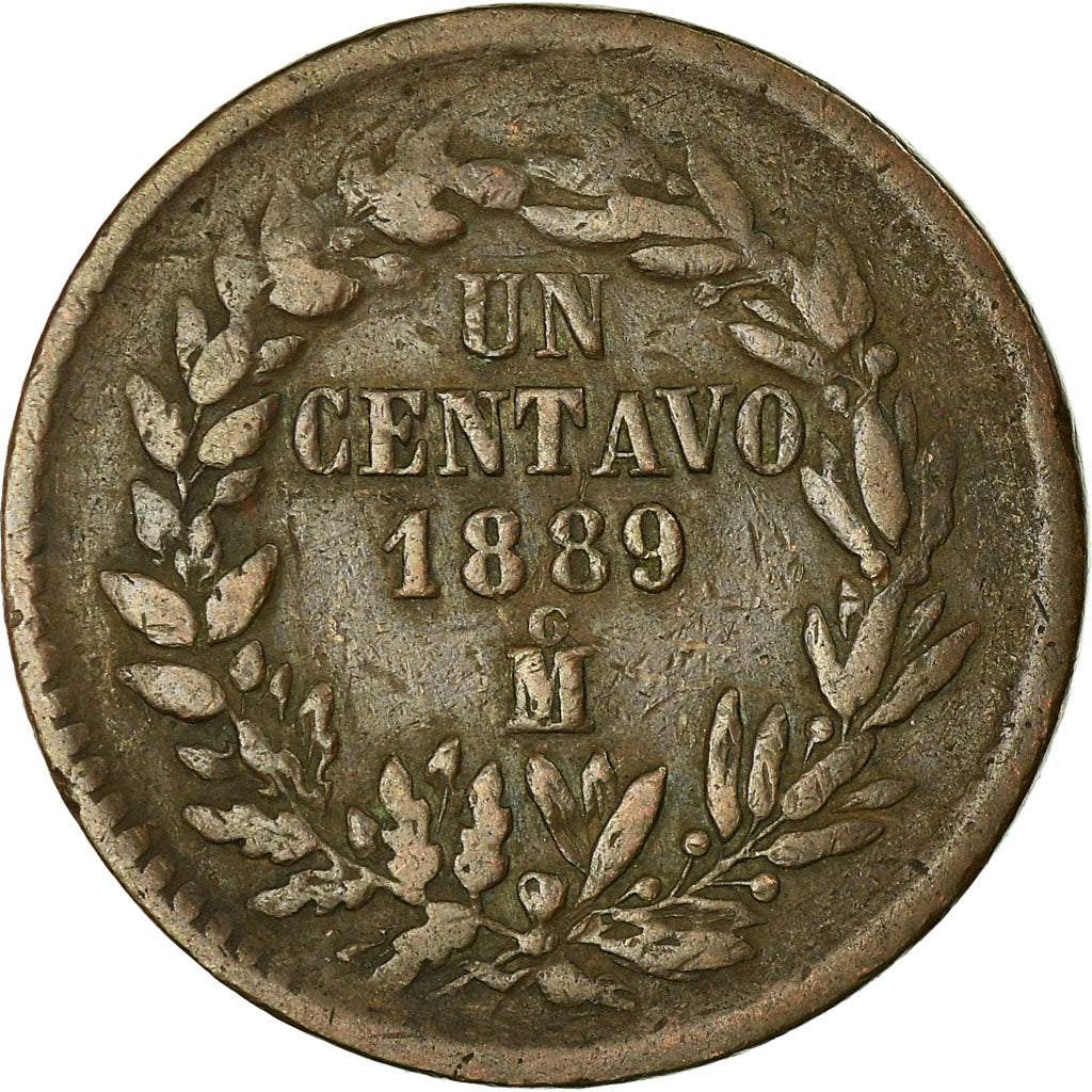 Moneda, México, Centavo, 1889, Mexico City, BC+, Cobre, KM:391.6