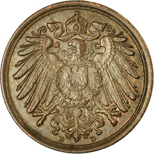 Coin, GERMANY - EMPIRE, Wilhelm II, Pfennig, 1900, Munich, EF(40-45), Copper