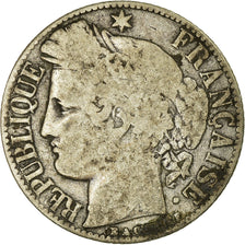 Moneta, Francja, Cérès, Franc, 1872, Bordeaux, F(12-15), Srebro, KM:822.2