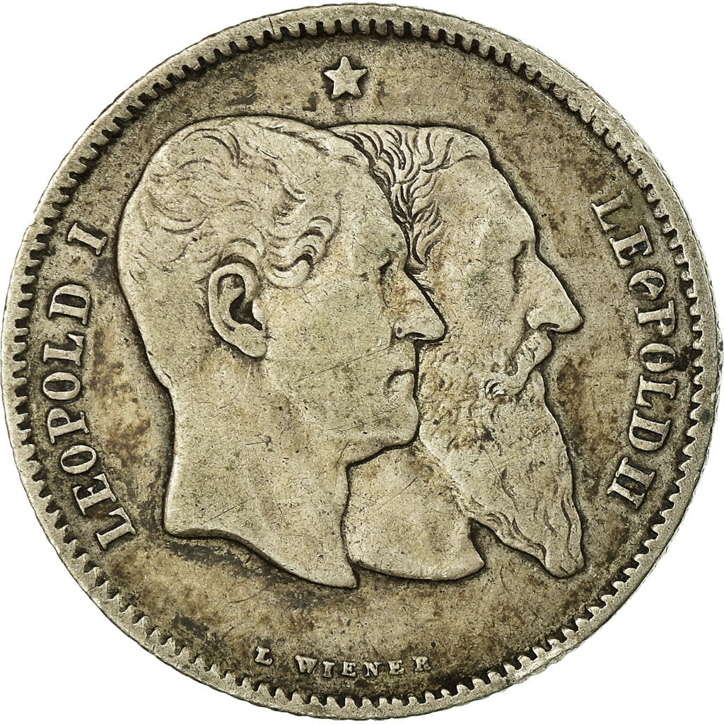 Coin, Belgium, Leopold II, Franc, 1880, VF(30-35), Silver, KM:38
