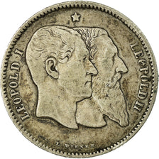 Coin, Belgium, Leopold II, Franc, 1880, VF(30-35), Silver, KM:38