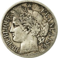 Moneta, Francia, Cérès, Franc, 1851, Paris, B+, Argento, KM:759.1, Gadoury:457