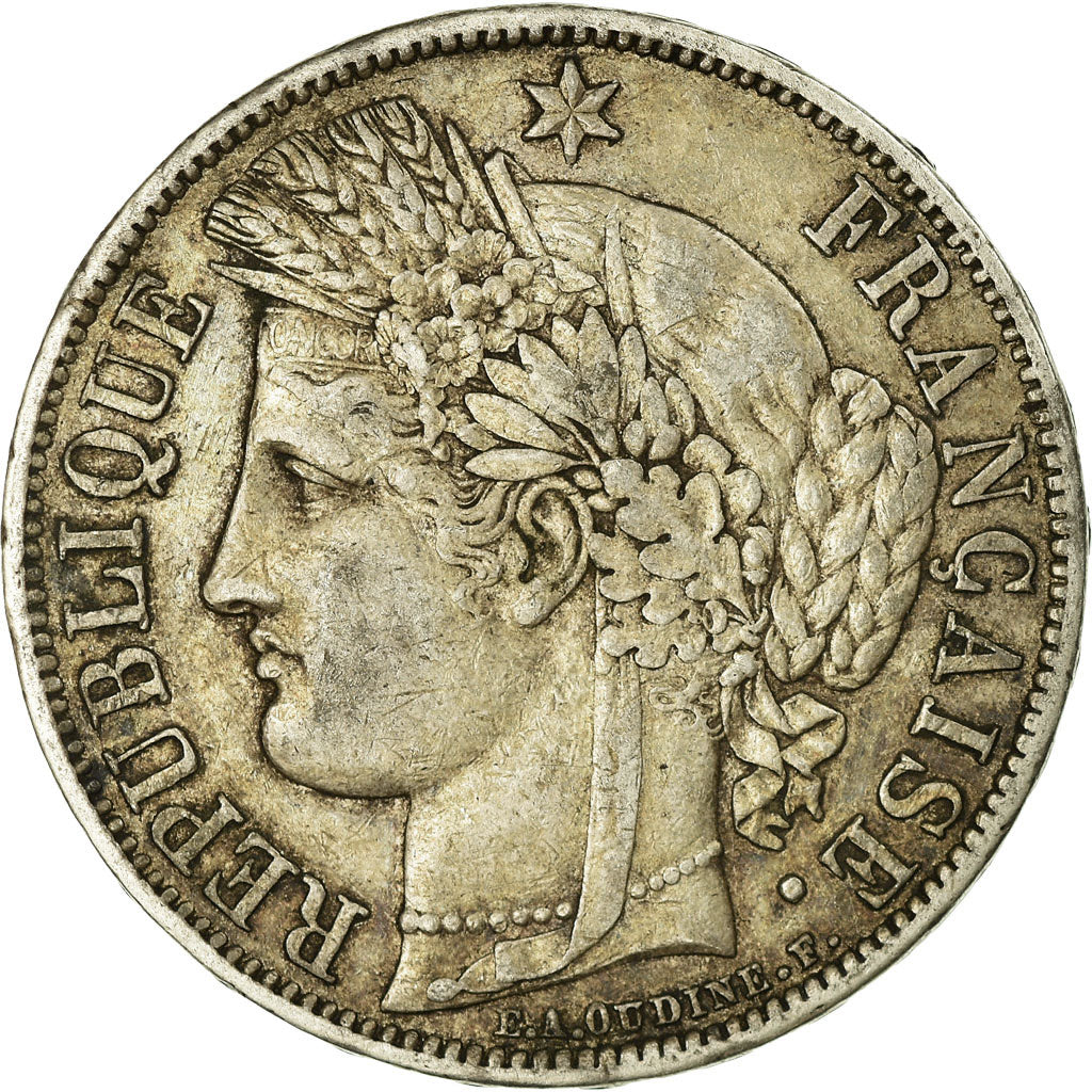 Coin, France, Cérès, 5 Francs, 1870, Paris, VF(30-35), Silver, KM:819