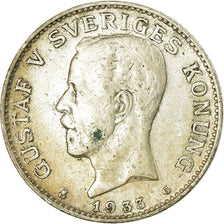 Coin, Sweden, Gustaf V, Krona, 1933, EF(40-45), Silver, KM:786.2