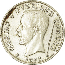 Coin, Sweden, Gustaf V, Krona, 1935, EF(40-45), Silver, KM:786.2