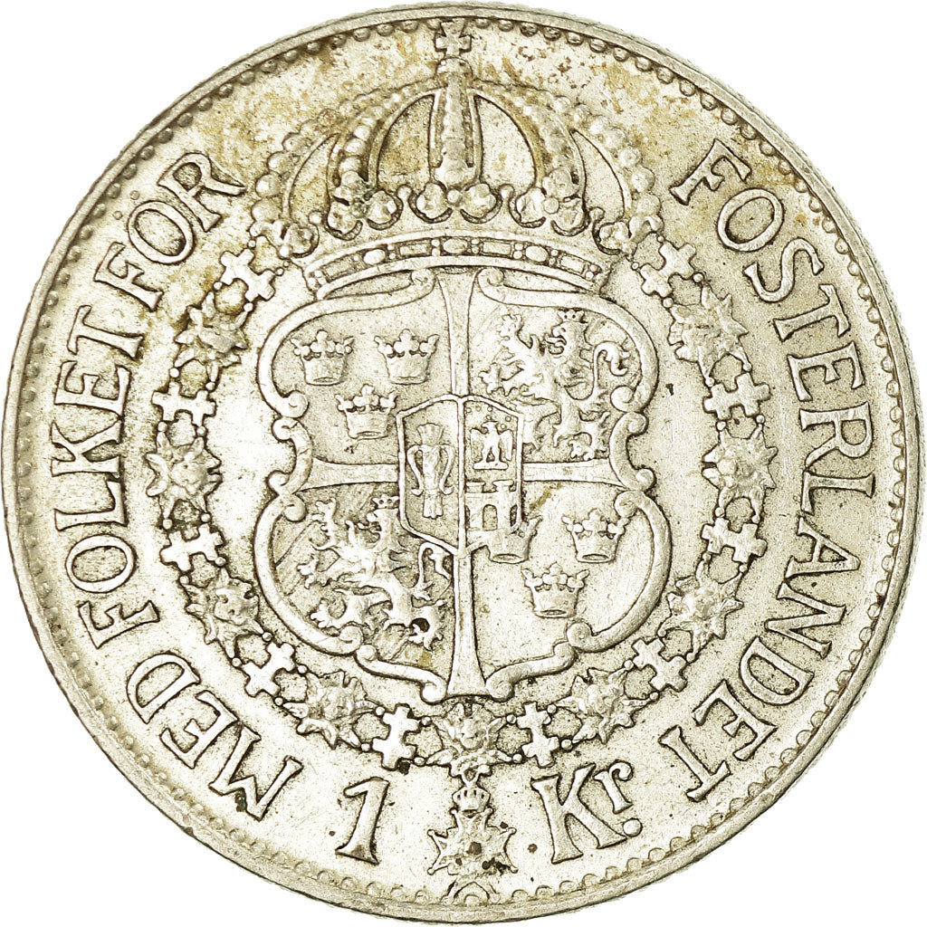 Coin, Sweden, Gustaf V, Krona, 1935, EF(40-45), Silver, KM:786.2