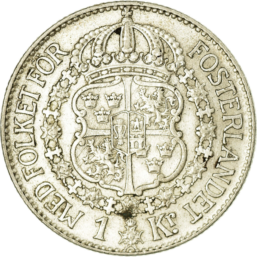 Coin, Sweden, Gustaf V, Krona, 1936, EF(40-45), Silver, KM:786.2