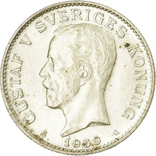 Coin, Sweden, Gustaf V, Krona, 1939, AU(55-58), Silver, KM:786.2