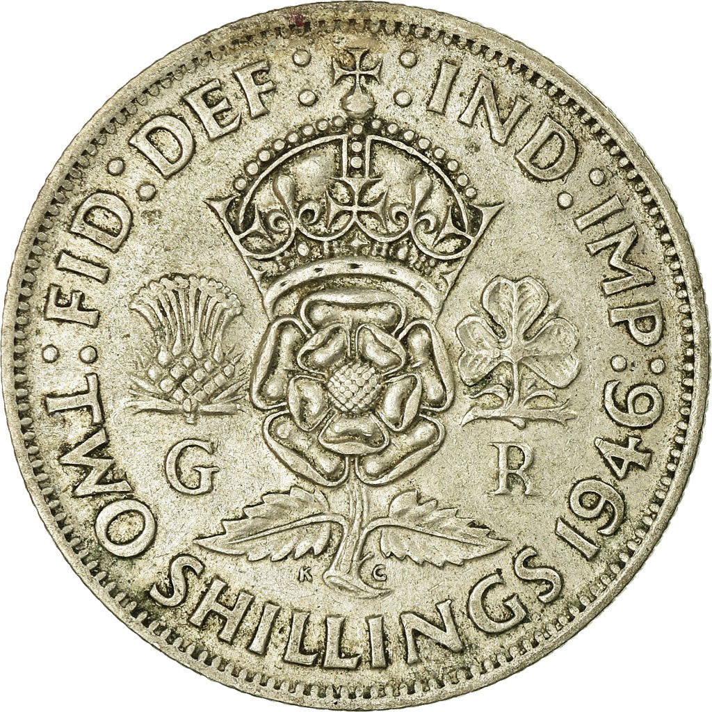 Coin, Great Britain, George VI, Florin, Two Shillings, 1946, VF(30-35), Silver