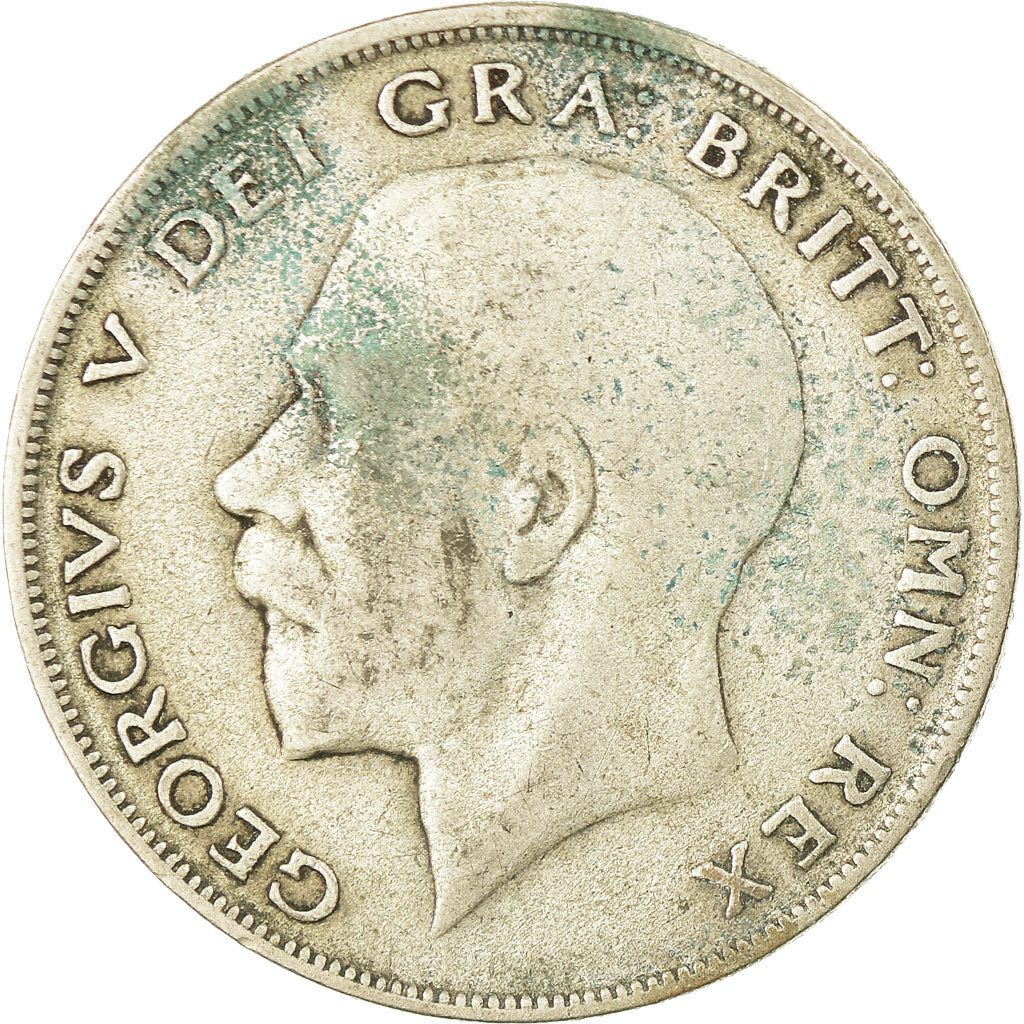 Coin, Great Britain, George V, 1/2 Crown, 1921, VF(30-35), Silver, KM:818.1a