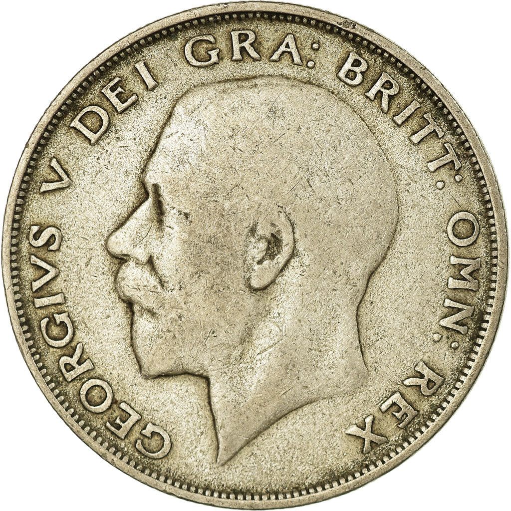 Coin, Great Britain, George V, 1/2 Crown, 1922, VF(30-35), Silver, KM:818.1a