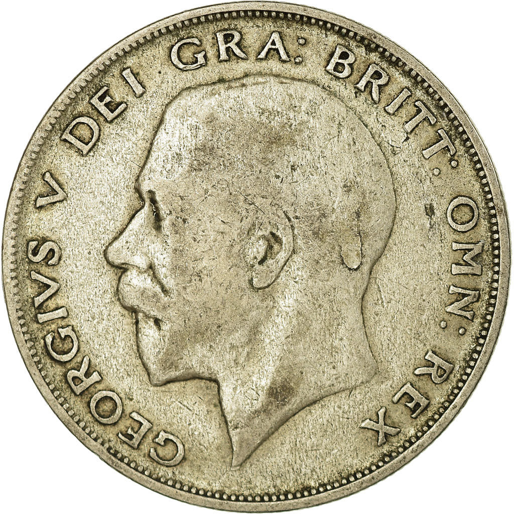 Coin, Great Britain, George V, 1/2 Crown, 1922, VF(30-35), Silver, KM:818.1a