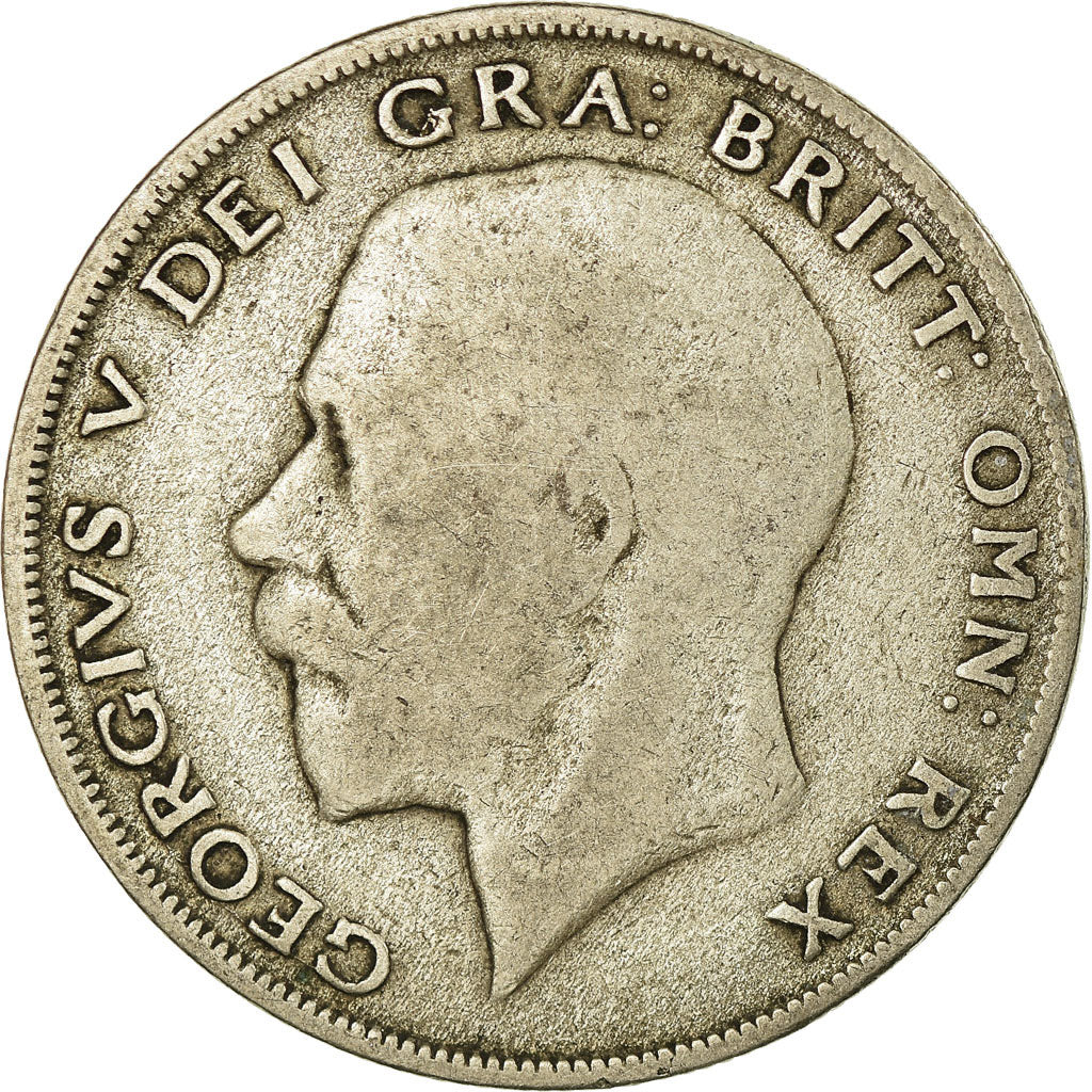 Coin, Great Britain, George V, 1/2 Crown, 1922, VF(30-35), Silver, KM:818.1a