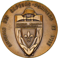 France, Medal, Amicale des Sapeurs Pompiers de Lille, VF(30-35), Bronze