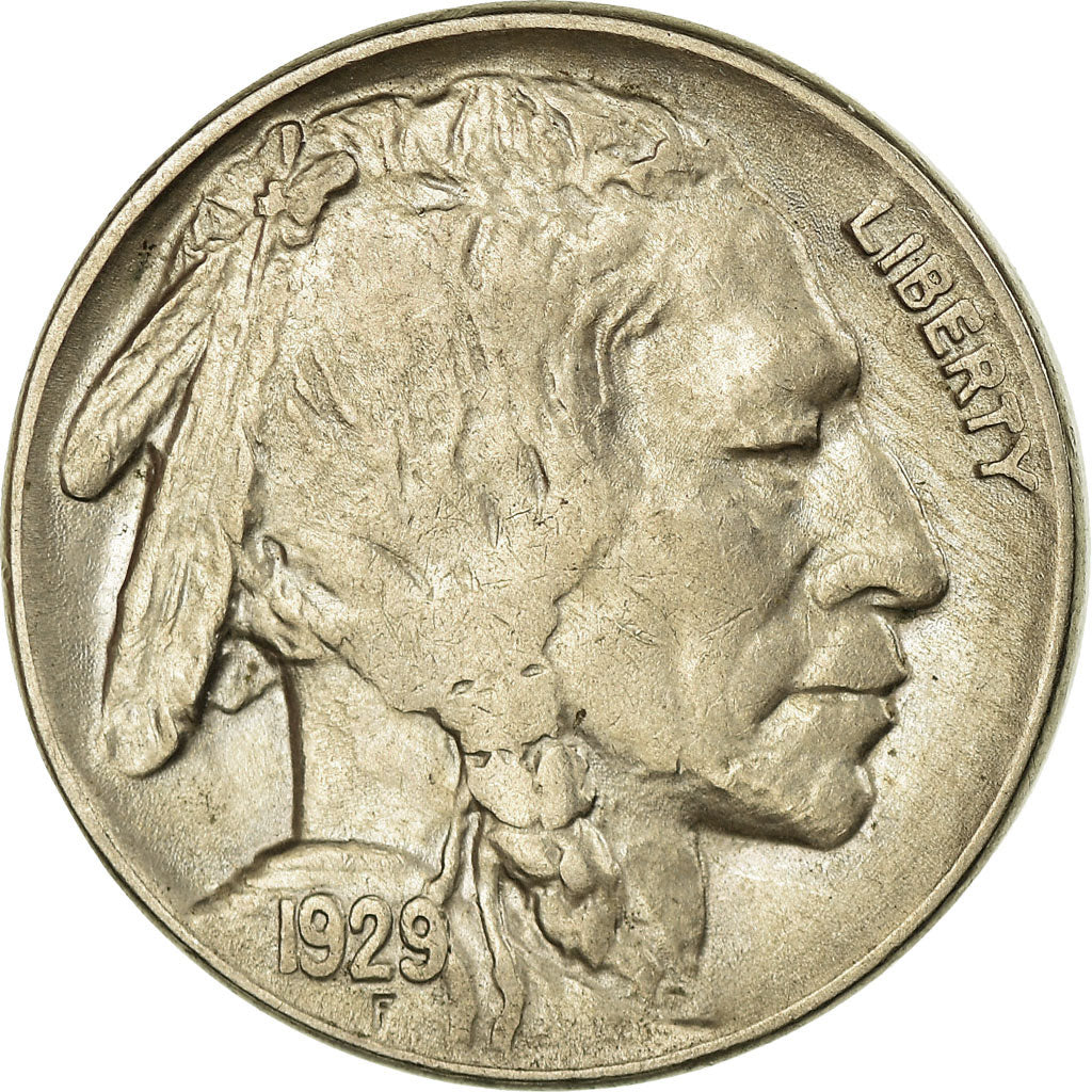 Munten, Verenigde Staten, Buffalo Nickel, 5 Cents, 1929, U.S. Mint
