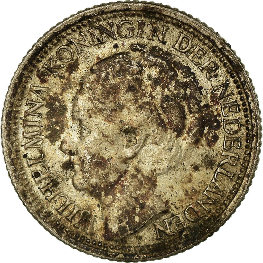 Coin, Netherlands, Wilhelmina I, 10 Cents, 1937, EF(40-45), Silver, KM:163