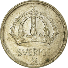 Coin, Sweden, Gustaf V, 10 Öre, 1947, AU(50-53), Silver, KM:813