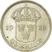 Coin, Sweden, Gustaf V, 25 Öre, 1938, AU(55-58), Silver, KM:785