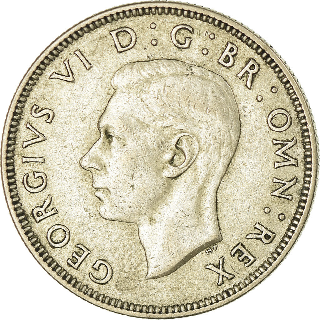 Coin, Great Britain, George VI, Florin, Two Shillings, 1945, AU(50-53), Silver