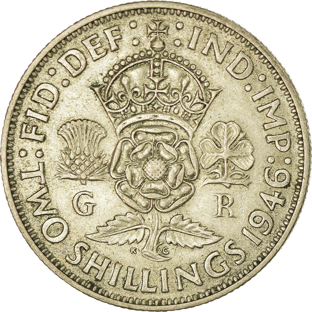 Coin, Great Britain, George VI, Florin, Two Shillings, 1946, EF(40-45), Silver