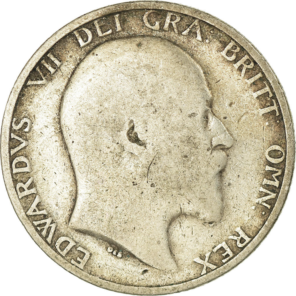 Coin, Great Britain, Edward VII, Shilling, 1906, VF(20-25), Silver, KM:800