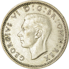 Coin, Great Britain, George VI, 6 Pence, 1941, AU(50-53), Silver, KM:852
