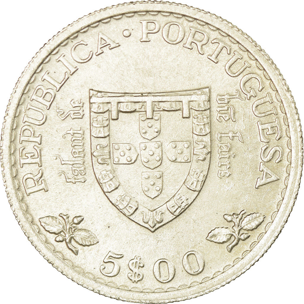 Coin, Portugal, 5 Escudos, 1960, Lisbon, MS(63), Silver, KM:587