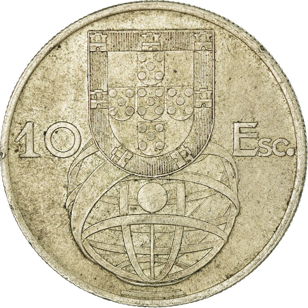 Coin, Portugal, 10 Escudos, 1955, EF(40-45), Silver, KM:586