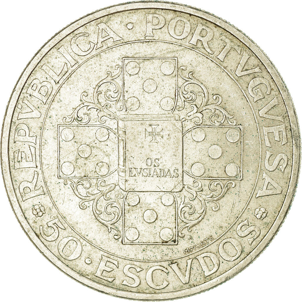 Coin, Portugal, 50 Escudos, 1972, AU(55-58), Silver, KM:602