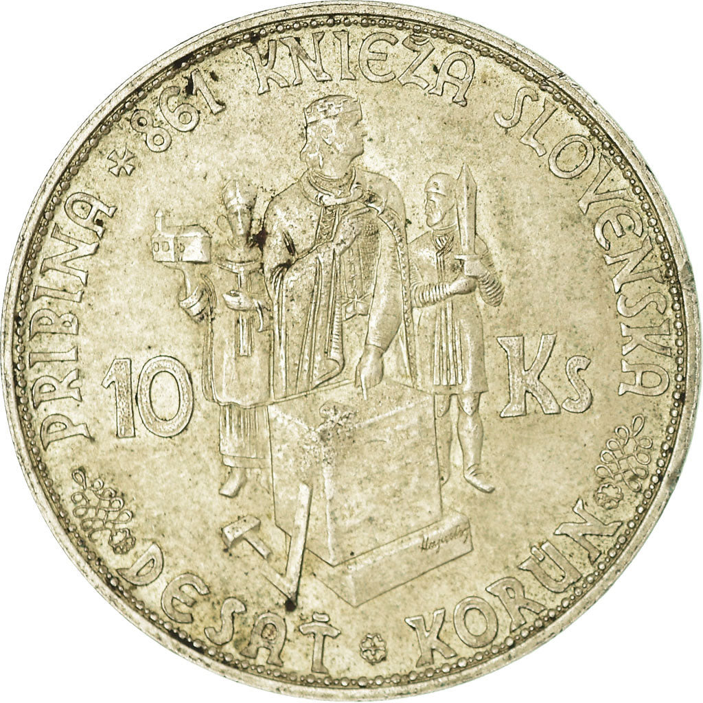 Coin, Slovakia, 10 Korun, 1944, AU(55-58), Silver, KM:9.1