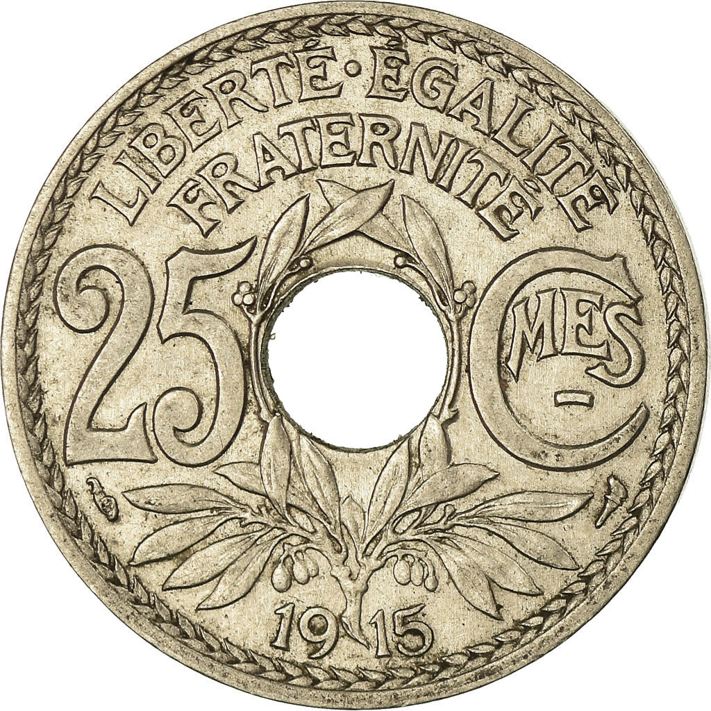 Monnaie, France, Lindauer, 25 Centimes, 1915, TTB, Nickel, KM:867, Le