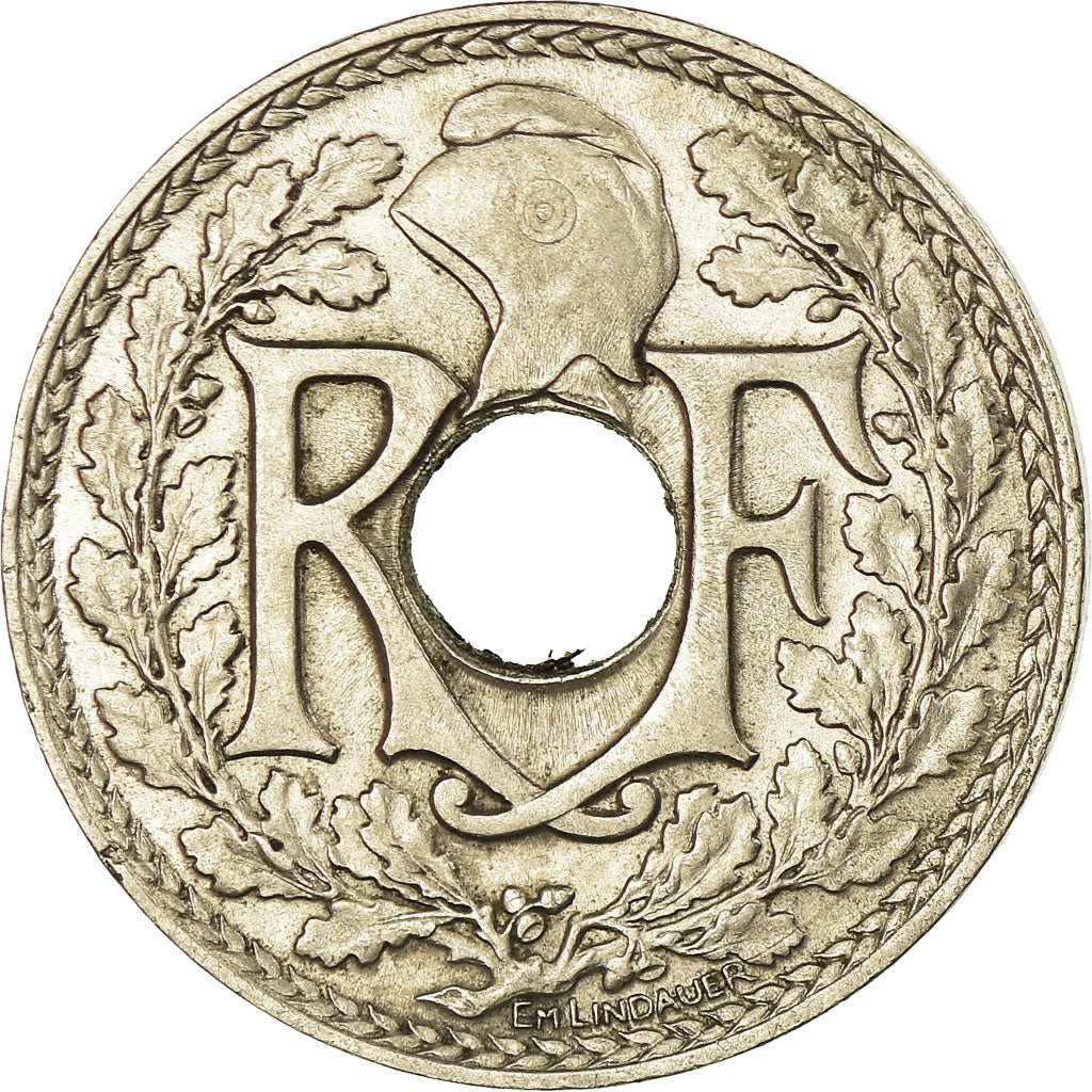 Moneta, Francja, Lindauer, 25 Centimes, 1915, AU(55-58), Nikiel, KM:867, Le