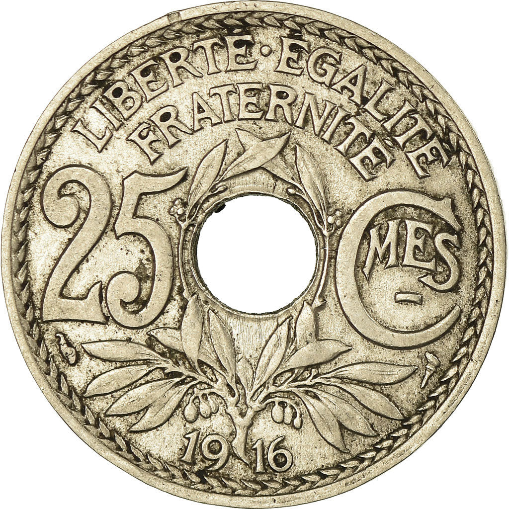 Monnaie, France, Lindauer, 25 Centimes, 1916, TTB, Nickel, Gadoury:379, KM:867