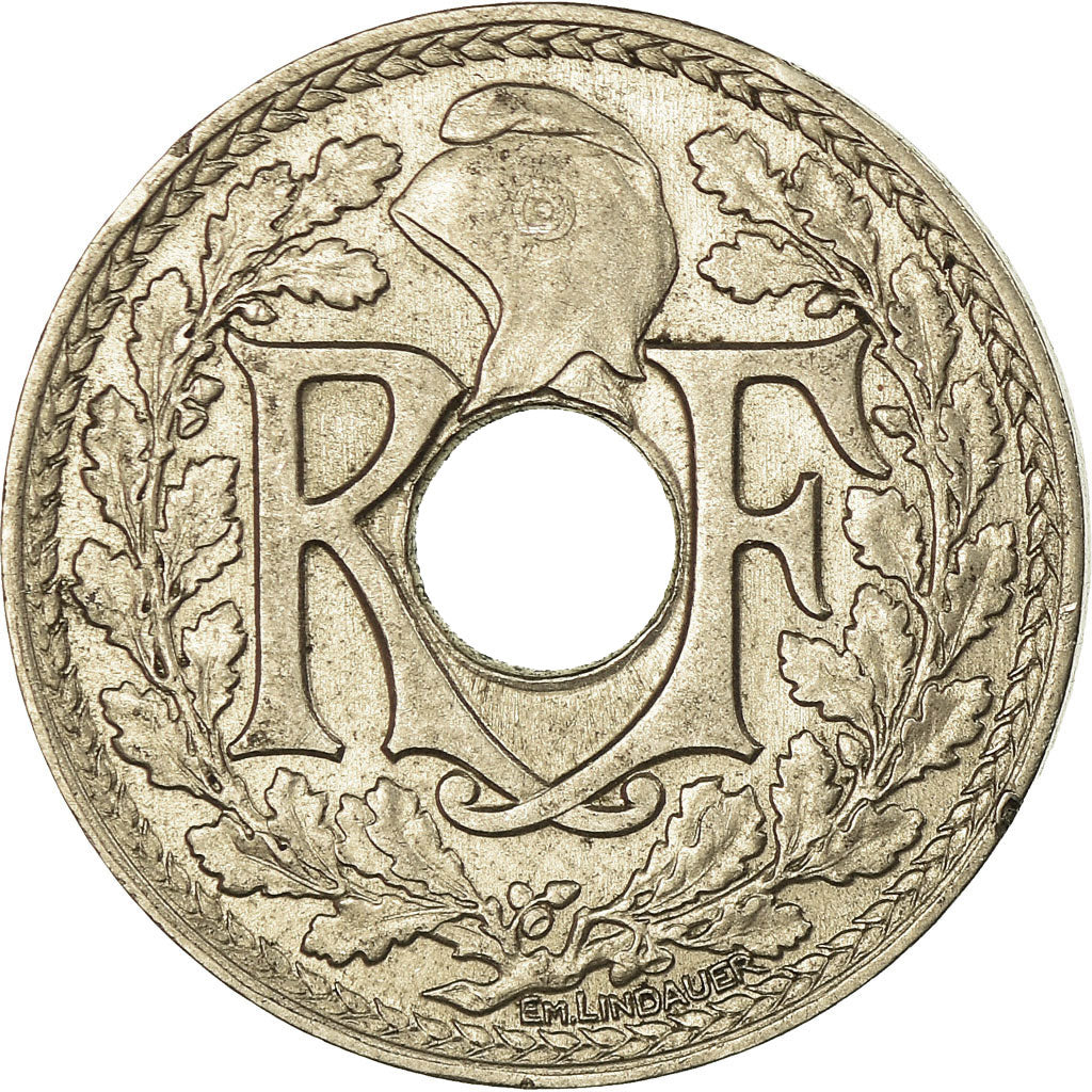 Moneta, Francja, Lindauer, 25 Centimes, 1916, AU(50-53), Nikiel, KM:867