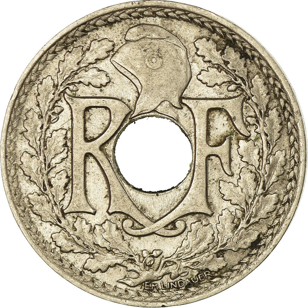 Moeda, França, Lindauer, 25 Centimes, 1916, AU(50-53), Níquel, KM:867