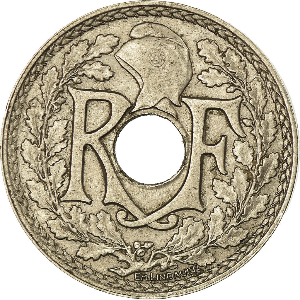 Moeda, França, Lindauer, 25 Centimes, 1916, AU(50-53), Níquel, KM:867