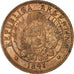 Coin, Argentina, 2 Centavos, 1891, AU(55-58), Bronze, KM:33