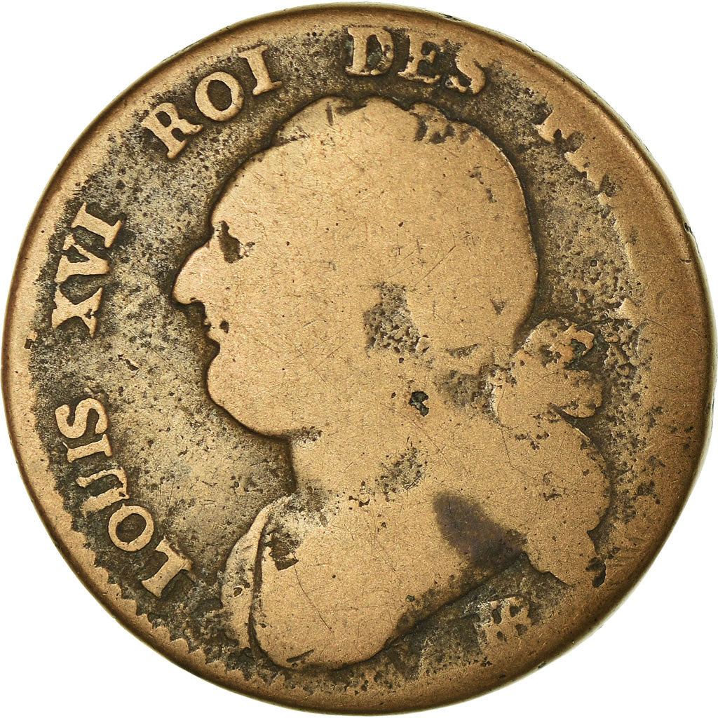 Münze, Frankreich, 12 deniers français, 12 Deniers, 1792, Strasbourg, SGE+