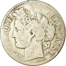 Monnaie, France, Cérès, 2 Francs, 1871, Bordeaux, B+, Argent, Gadoury:529