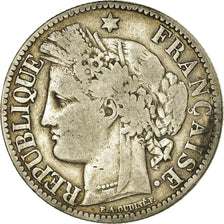 Coin, France, Cérès, 2 Francs, 1872, Bordeaux, VF(30-35), Silver, KM:817.2
