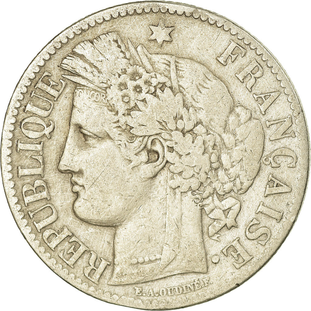 Coin, France, Cérès, 2 Francs, 1888, Paris, VF(20-25), Silver, KM:817.1