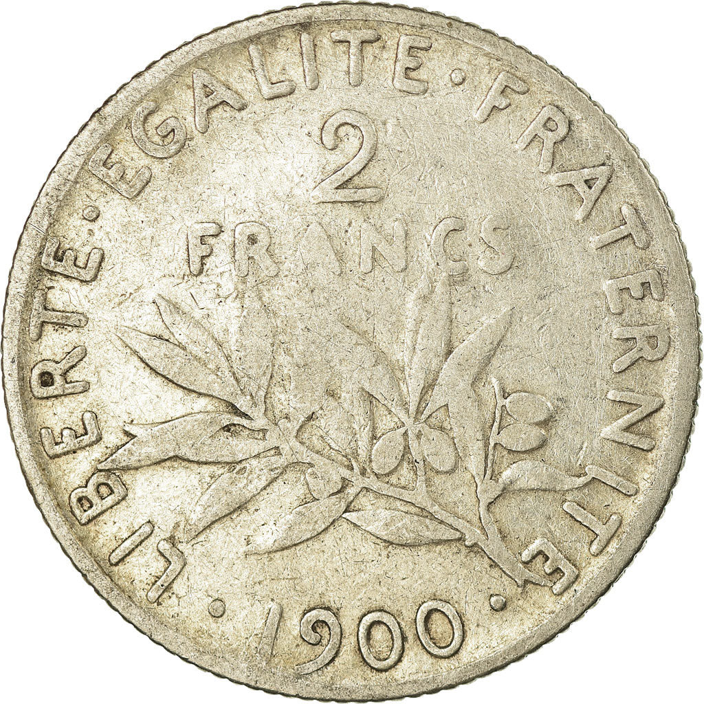 Coin, France, Semeuse, 2 Francs, 1900, Paris, VF(20-25), Silver, KM:845.1