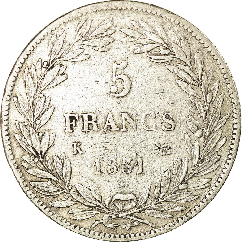 Monnaie, France, Louis-Philippe, 5 Francs, 1831, Bordeaux, TB+, Argent